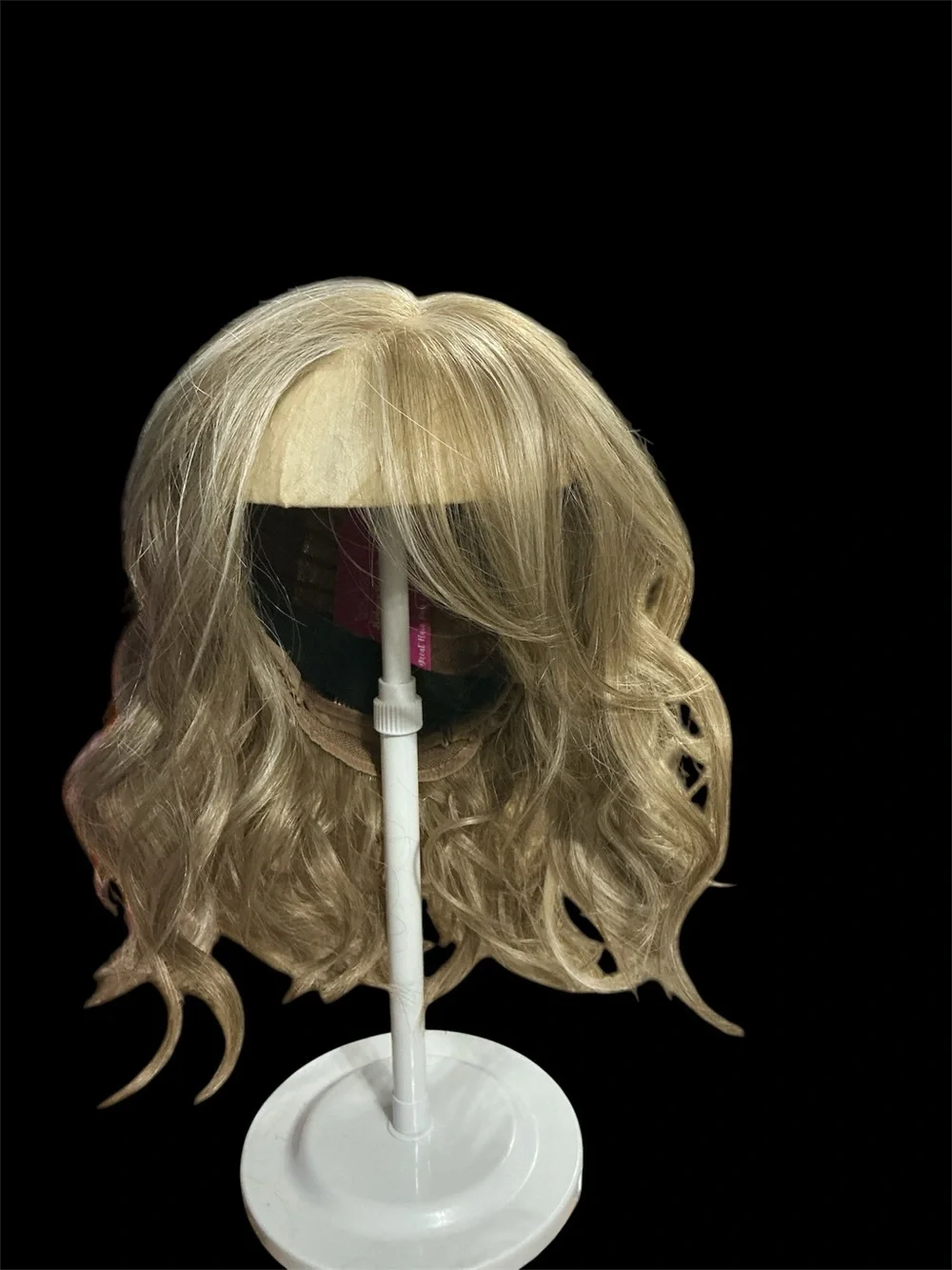 Blonde Wavy Women's Wig with Bangs CSC Marseille Couture Honey